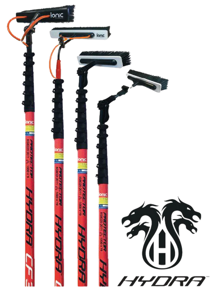 Hydra Carbon Telescopische Steel – De volgende generatie koolstoftechnologie – Complete set voor professionele reiniging